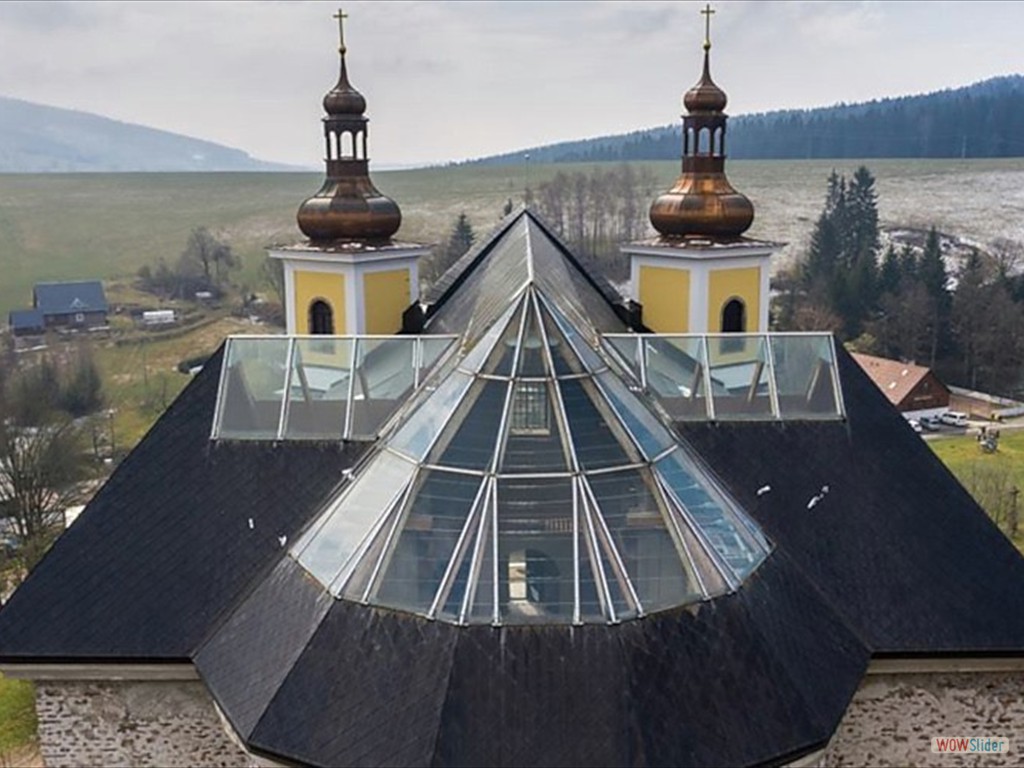 Blick über das Kirchendach