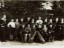im Jahr 1933. Lehrer Rolletscheck mit Geigenspielerkinder in Bärnwald