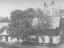 Kirche.Baernwald.1940 mit Gasthaus Acksteiner